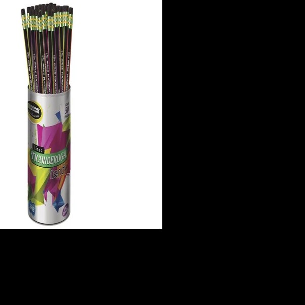 LAPIZ GRAFITO 2 TICONDEROGA MET. HEXAG. BOTE C50 PZAS